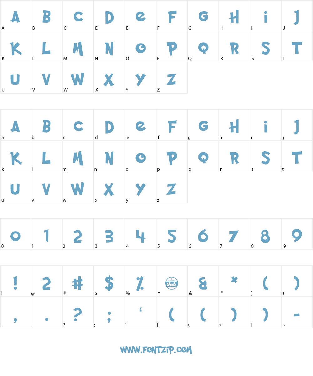 Pocket Monk Font Character